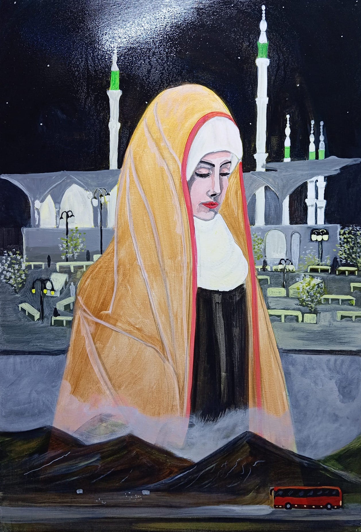 Visiting the shrine of the Messenger of God