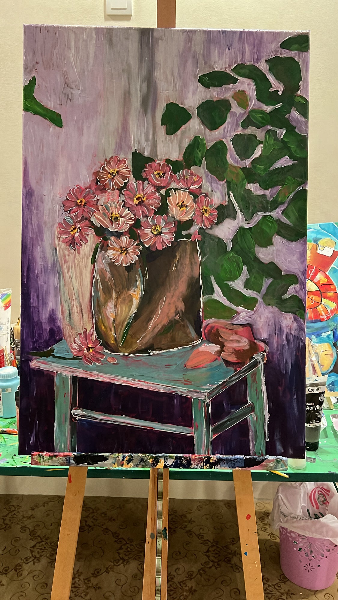 Flowers in a paper bag