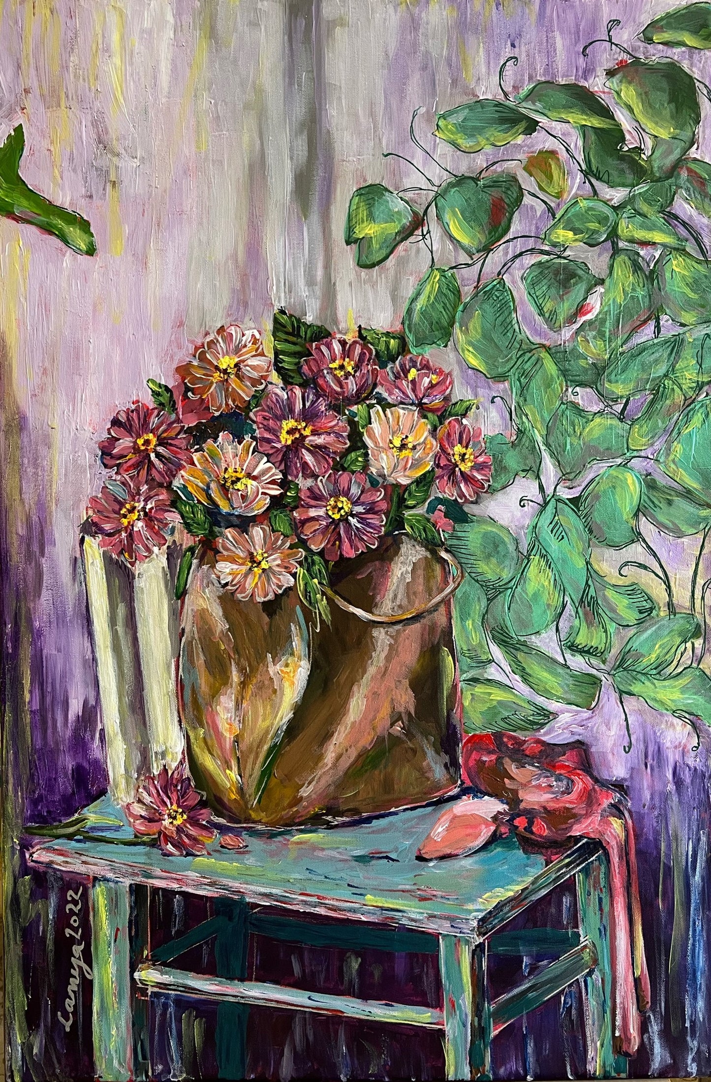 Flowers in a paper bag