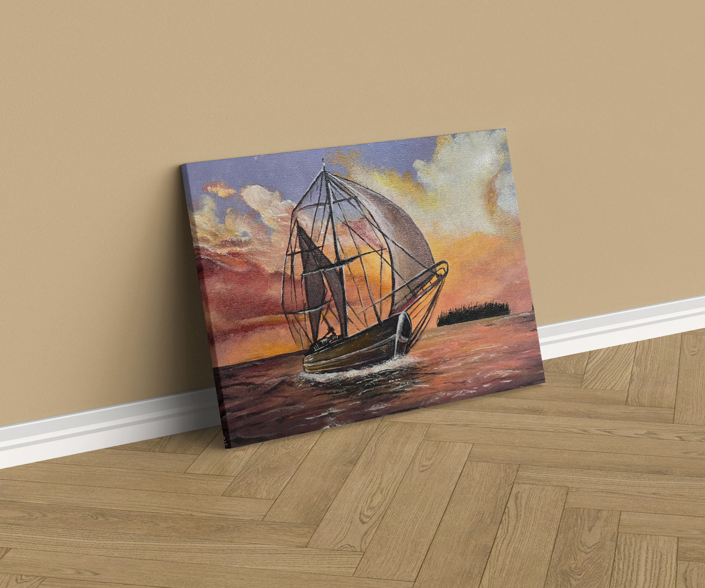 The Sailing Ship at Sunset