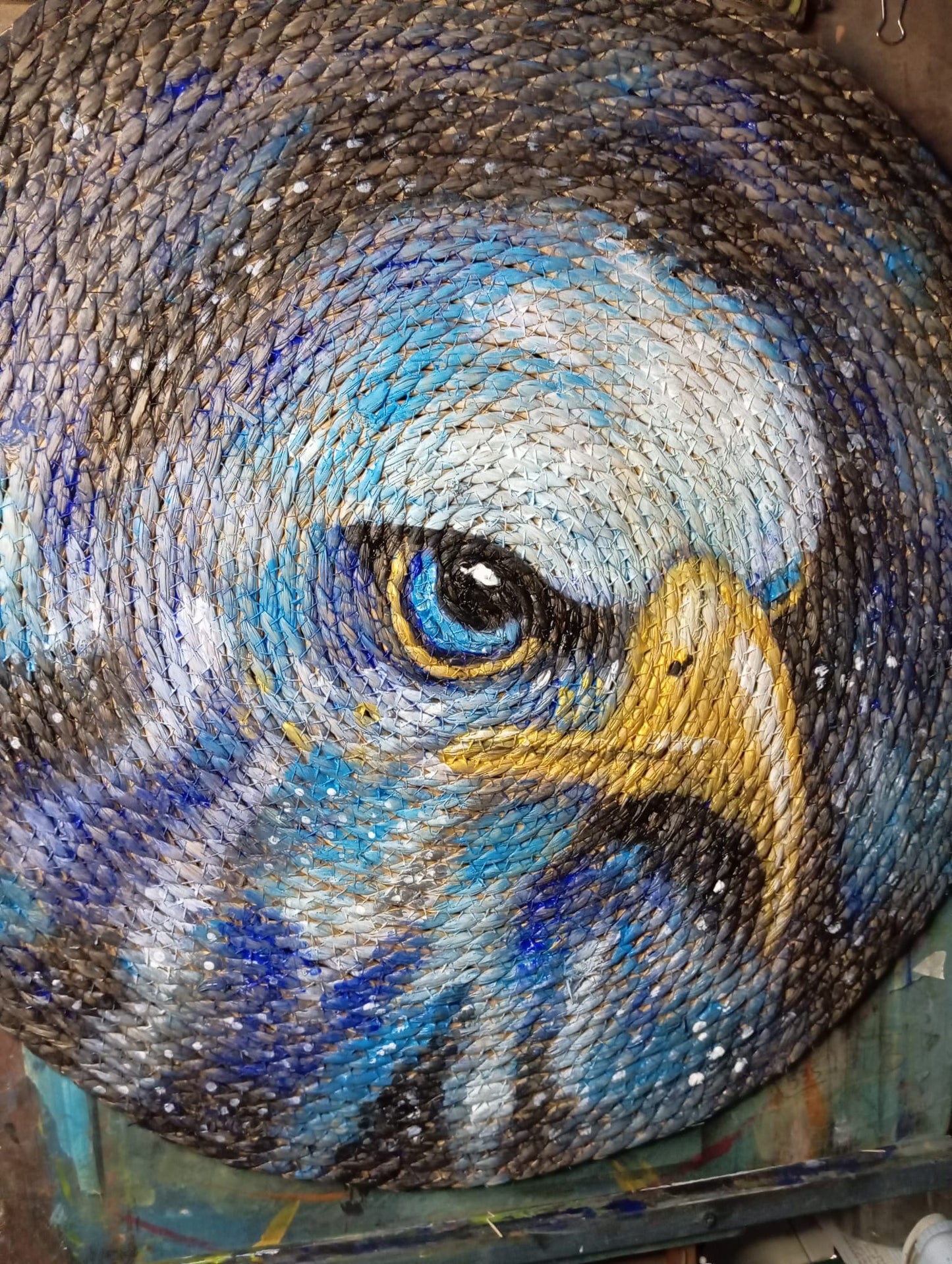 Artwork on palm fronds - 4