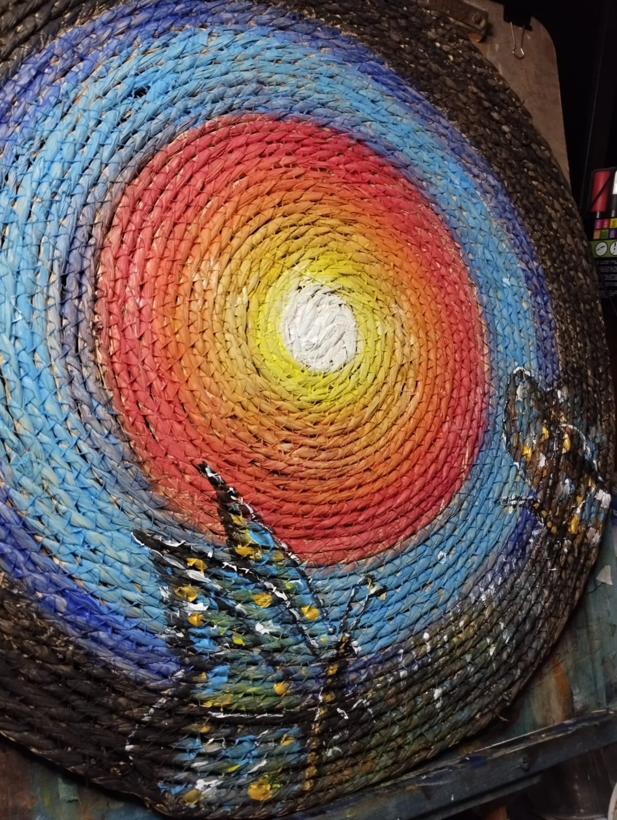 Artwork on palm fronds - 3