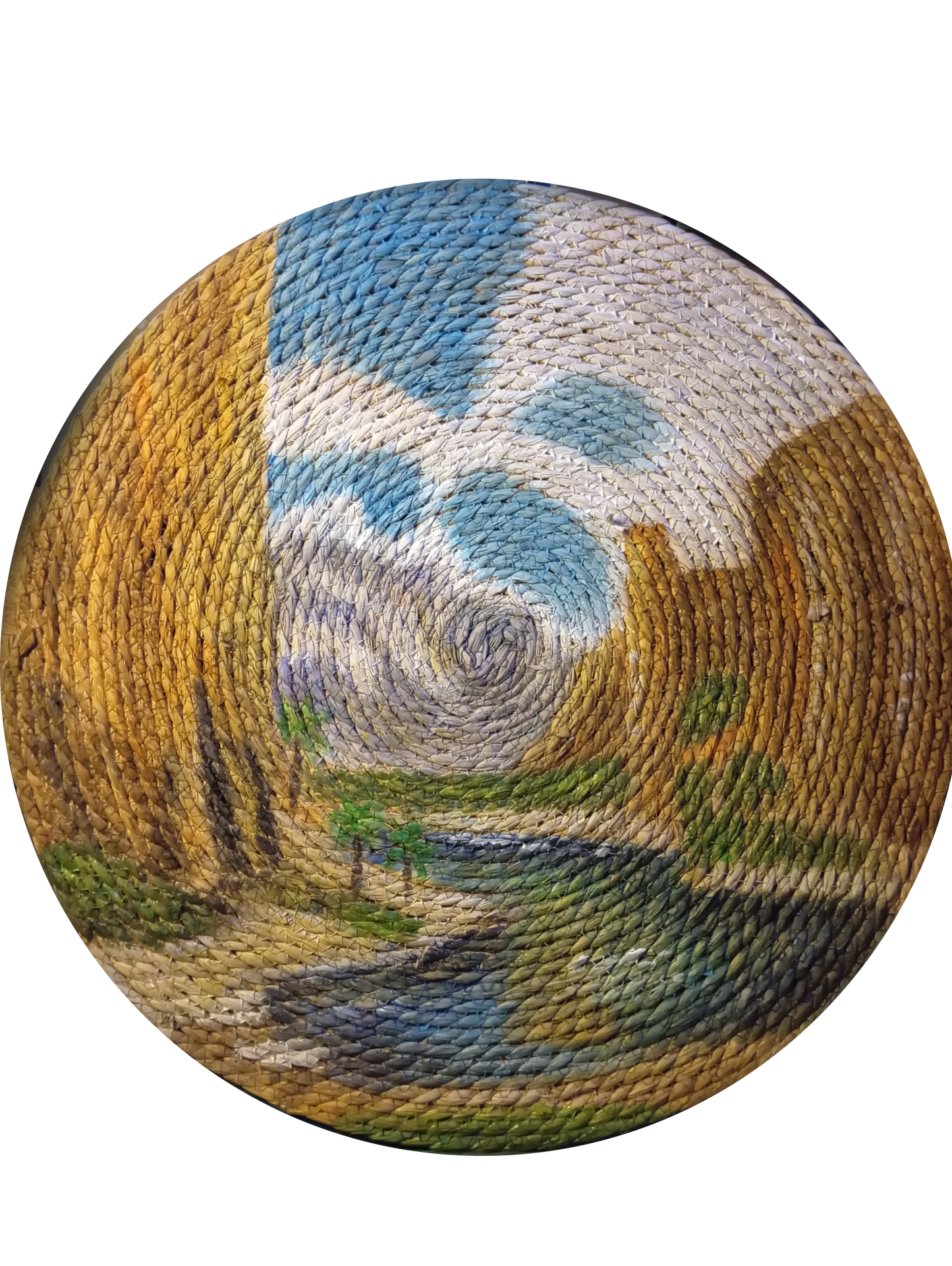 Artwork on palm fronds - 1