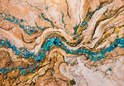 Turquoise veins
