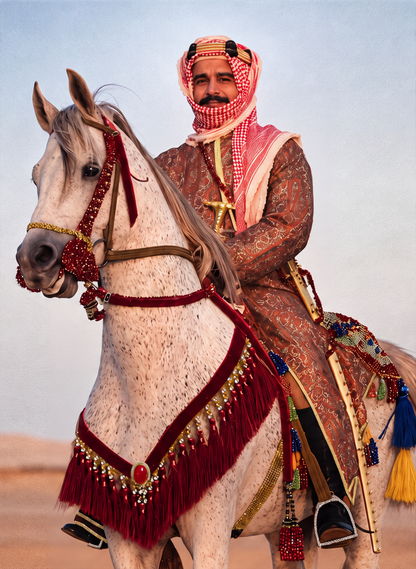 جلالة الملك يمتطي الخيل